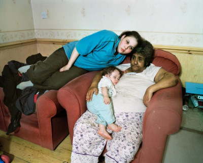 Byker Revisited: Kayleigh with her grandmother and son, 2007