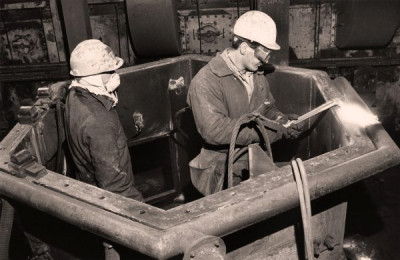Eastgate Cement Works: Maintenance on Part of the Coal Plant That Fires the Kilns 1991