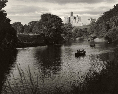 Evening Over Warkworth Castle, 1954