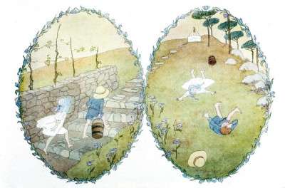H. Willebeek le Mair. A selection of illustrations from OUR OLD NURSERY RHYMES, Augener Ltd. 1911, 24 colour slides. Henriette Willebeek le Mair was born in 1889 and died in 1966.