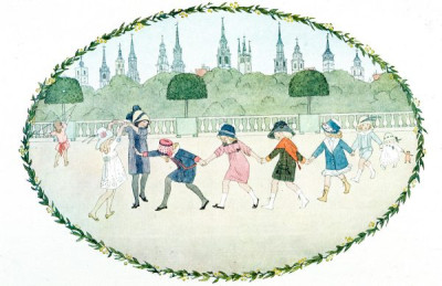 H. Willebeek le Mair. A selection of illustrations from OUR OLD NURSERY RHYMES, Augener Ltd. 1911, 24 colour slides. Henriette Willebeek le Mair was born in 1889 and died in 1966.