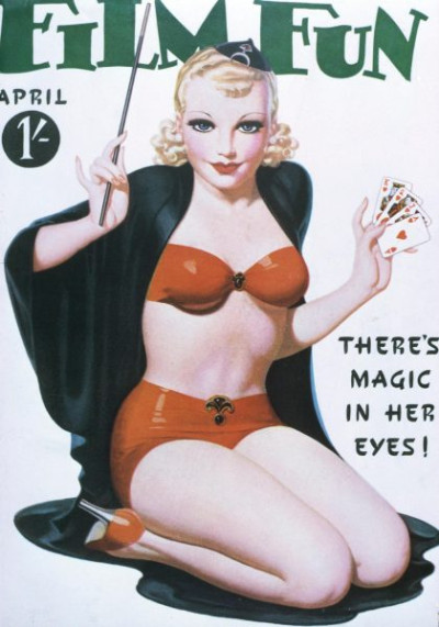 ApriI 1936. A selection of front-covers from America’s best-known spicy film magazine of the 1930′ s