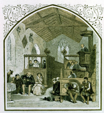 Interior of country church