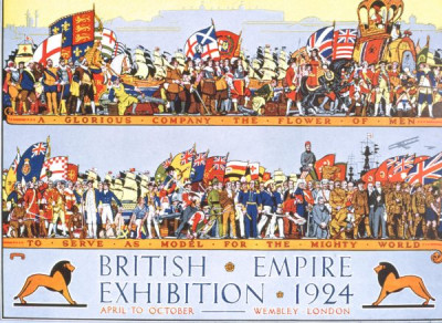 British Empire Exhibition, Wembley 1924. British Empire Exhibition, Wembley 1924. A selection of exhibition kiosks, pavilions and posters from the Wembley Exhibition of 1924. Taken from EXHIBITIONS AND THE ART OF DISPLAY by Lawrence Weaver, Country Life, 1925.