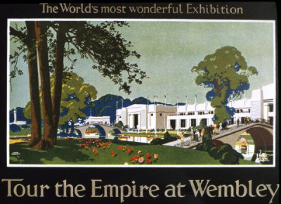 British Empire Exhibition, Wembley 1924. British Empire Exhibition, Wembley 1924. A selection of exhibition kiosks, pavilions and posters from the Wembley Exhibition of 1924. Taken from EXHIBITIONS AND THE ART OF DISPLAY by Lawrence Weaver, Country Life, 1925.