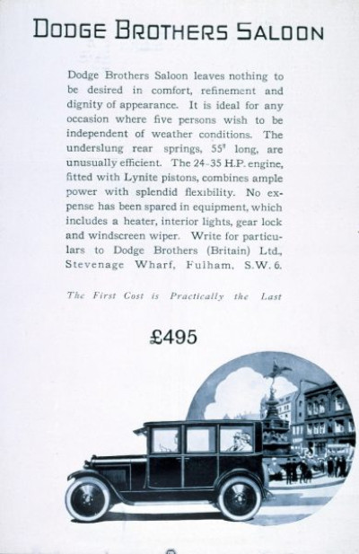 Car Advertisements 1923-27