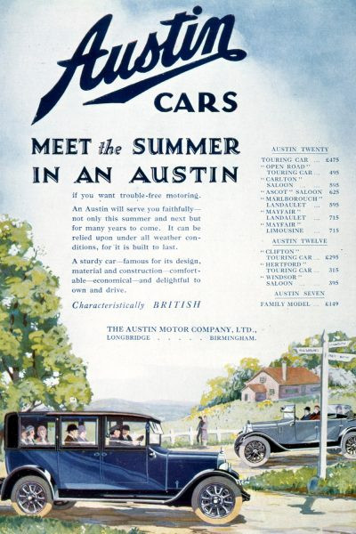 Car Advertisements 1923-27