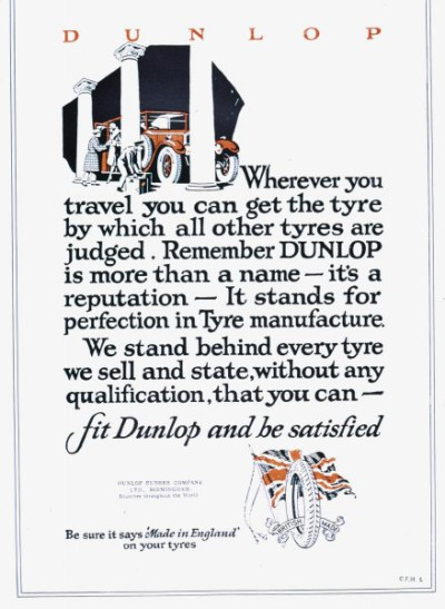 Dunlop Advertising 1926-31
