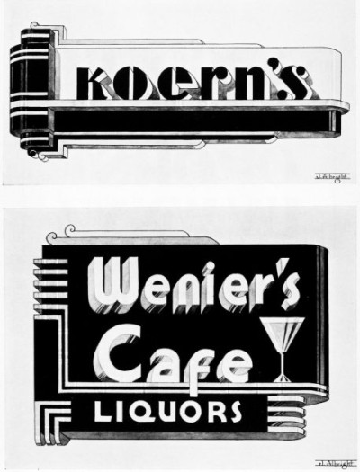 Designs for Neon Signs and Displays 1934-1941 I