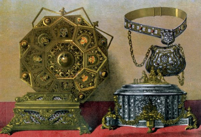 The International Exhibition, 1862. A selection of chromolithic plates from MASTERPIECES OF INDUSTRIAL ART & SCULPTURE AT THE INTERNATIONAL EXHIBITION, 1862, Day & Son. A cross-section of furniture, textiles, ceramics, glassware, etc.