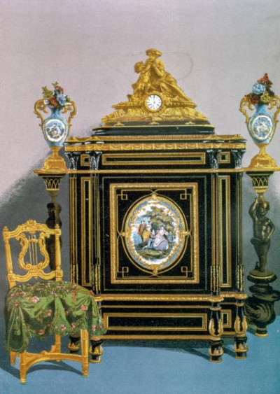 The International Exhibition, 1862. A selection of chromolithic plates from MASTERPIECES OF INDUSTRIAL ART & SCULPTURE AT THE INTERNATIONAL EXHIBITION, 1862, Day & Son. A cross-section of furniture, textiles, ceramics, glassware, etc.