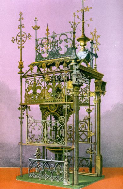 The International Exhibition, 1862. A selection of chromolithic plates from MASTERPIECES OF INDUSTRIAL ART & SCULPTURE AT THE INTERNATIONAL EXHIBITION, 1862, Day & Son. A cross-section of furniture, textiles, ceramics, glassware, etc.