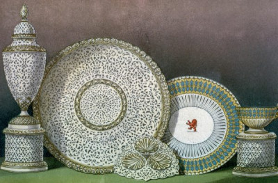The International Exhibition, 1862. A selection of chromolithic plates from MASTERPIECES OF INDUSTRIAL ART & SCULPTURE AT THE INTERNATIONAL EXHIBITION, 1862, Day & Son. A cross-section of furniture, textiles, ceramics, glassware, etc.