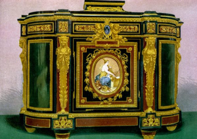 The International Exhibition, 1862. A selection of chromolithic plates from MASTERPIECES OF INDUSTRIAL ART & SCULPTURE AT THE INTERNATIONAL EXHIBITION, 1862, Day & Son. A cross-section of furniture, textiles, ceramics, glassware, etc.