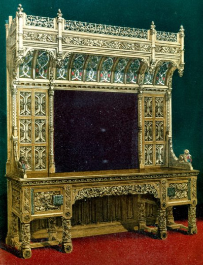 The International Exhibition, 1862. A selection of chromolithic plates from MASTERPIECES OF INDUSTRIAL ART & SCULPTURE AT THE INTERNATIONAL EXHIBITION, 1862, Day & Son. A cross-section of furniture, textiles, ceramics, glassware, etc.