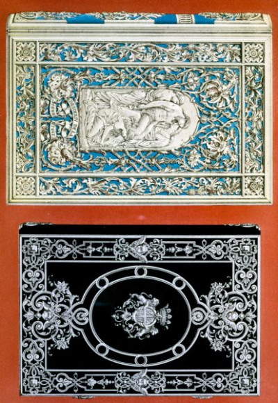 The International Exhibition, 1862. A selection of chromolithic plates from MASTERPIECES OF INDUSTRIAL ART & SCULPTURE AT THE INTERNATIONAL EXHIBITION, 1862, Day & Son. A cross-section of furniture, textiles, ceramics, glassware, etc.