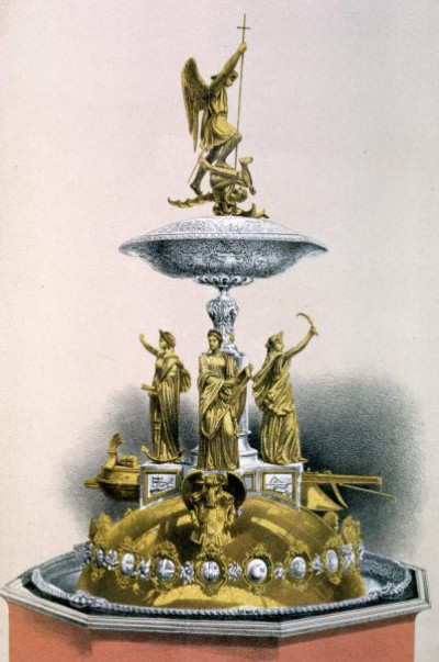 The International Exhibition, 1862. A selection of chromolithic plates from MASTERPIECES OF INDUSTRIAL ART & SCULPTURE AT THE INTERNATIONAL EXHIBITION, 1862, Day & Son. A cross-section of furniture, textiles, ceramics, glassware, etc.