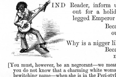 Inital Letters. This is a racist image which is an example of ministralism.