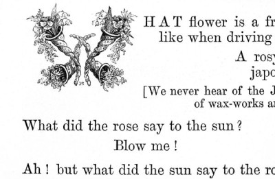 Inital Letters. LVB 2201 011 A selection of humorous, often ingenious, pictorial initials (always the first letter of a sentence) from PUNIANA, or THOUGHTS WISE & OTHER-WISE by the Hon. Hugh Rowley, Hotten, 1867. The designs are all by Rowley himself…. MORE PUNIANA and other works of a similar type.