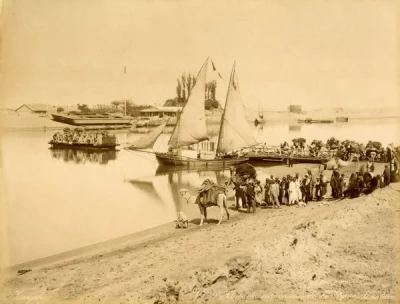 Pascal Sebah Album: Bac des caravannes de la Syrie, Kantara, 1800s