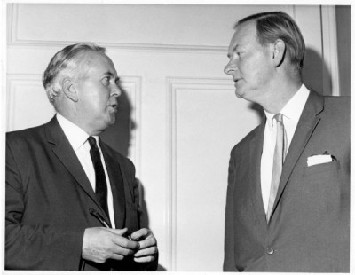 T Dan Smith Archive: Dan Smith with Harold Wilson (Prime Minister), November 1967
