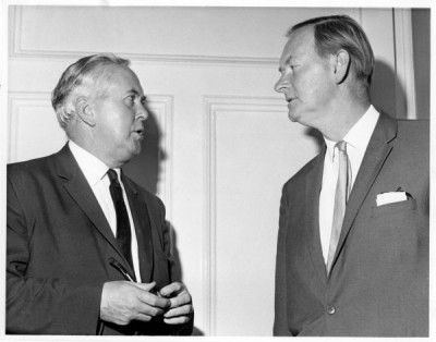 T Dan Smith Archive: T Dan Smith with Harold Wilson, November 1967