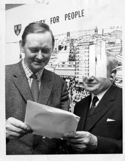 T Dan Smith Archive: T Dan Smith handing over the leadership of the City Council to Frank Butterfield, May 1965