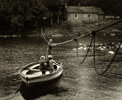 The Rope Ferry at Barrasford, 1954
