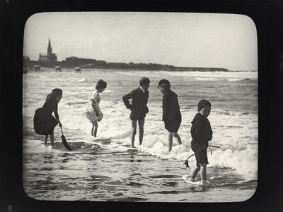 Lee Collection: Paddling in the Sea, Tynemouth, c. 1890s