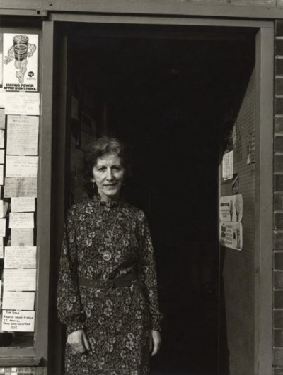 Easington: Mrs. Donini in Her Shop Doorway, 1984