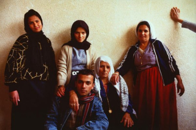 Gaza Strip: Family with their son, just released by Israelis after term in jail for membership of PLO, 1987/1988
