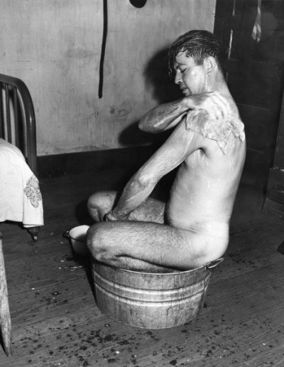 Russell Lee Collection: Milong Bond Taking a Bath, Harmco, Wyoming County, West Virgina, 23rd August 1946