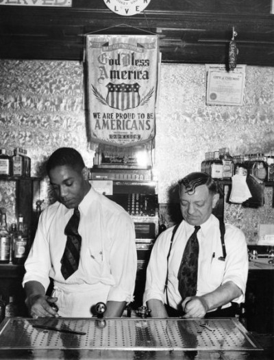 Russell Lee Collection: Bartender and Owner of Tavern, Southside of Chicago, Illinois, 1941