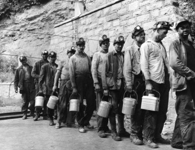Russell Lee Collection: Miners Checking in at the Lamp House, Kopperston, Wyoming County, West Virginia, 1946