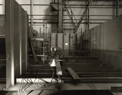 Shipbuilding on the Tyne: Burner in the 'Fab' Shed, 1983