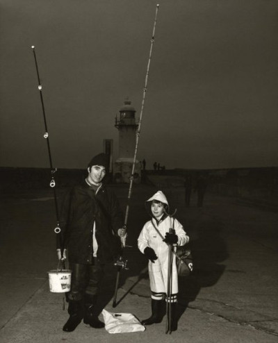 Tees Estuary: Father and Son, Sea Fishing Enthusiasts, South Gare, 1982