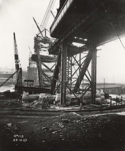 Building the Tyne Bridge: View From Under the Southern Approaches to the Bridge, 29th December 1927
