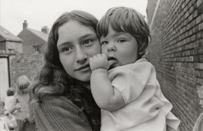 Byker: Girl and Child Near the Bottom of Janet Street Backlane, 1971