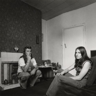 Byker: Gillian and Eddie Robson, With Daughters Donna and Gillian, Mason Street, 1975