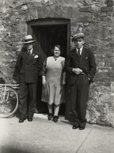 Wheatley Hill: Ralph, Mary Gillens and Tommy Buxton (neighbour), Gullock Street