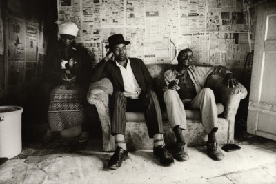 Life in the Liberated Zone: Men Sitting on Sofa, late 1980s