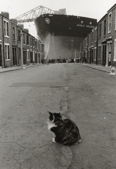 River Project: The launching of the World Unicorn, Wallsend, 1973